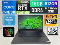 Ігровий Razer Blade 15/144hz/6(12)ядра/i7-10750H/16Gb/512SSD/RTX2060