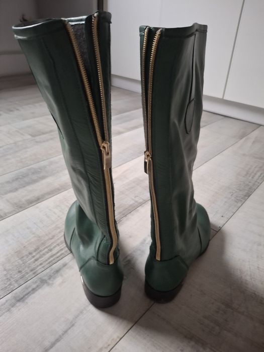 Kozaczki zimowe skóra