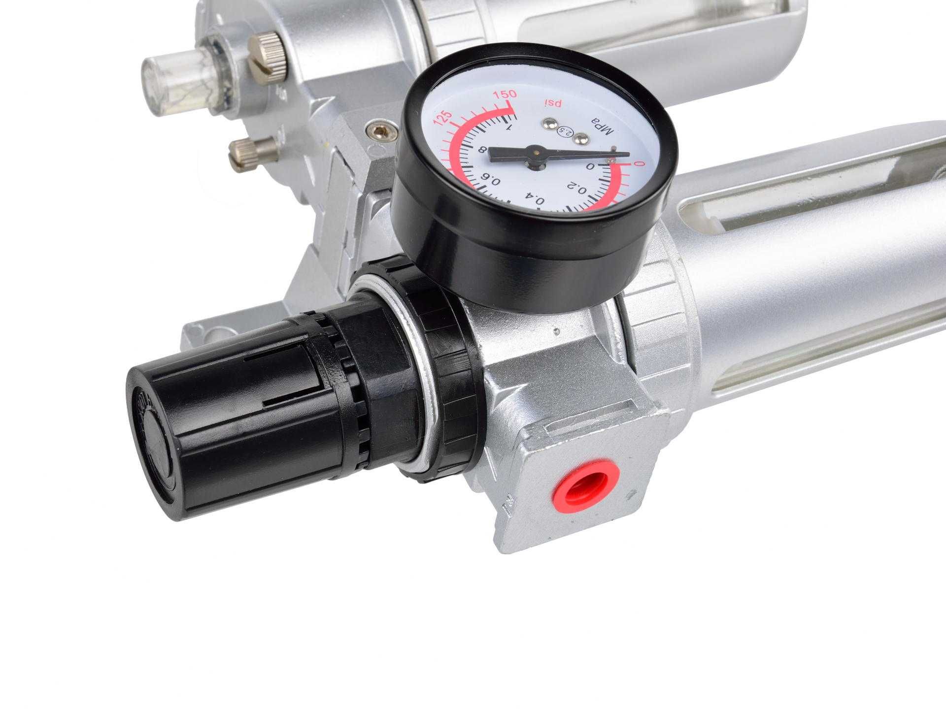 Reduktor powietrza z filtrem i smarowaniem 1/4" odwadniacz separator