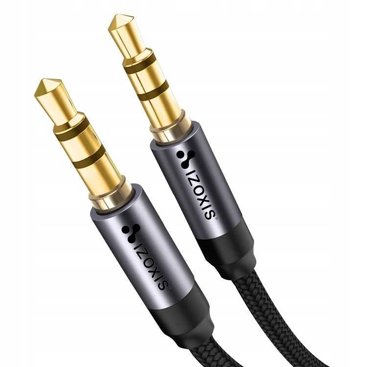 Mocny Kabel Aux Mini Jack 3,5mm Gold Oplot 1,75m *Video-Play Wejherowo