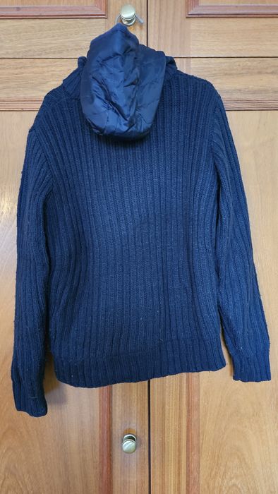 Casaco de malha com capuz