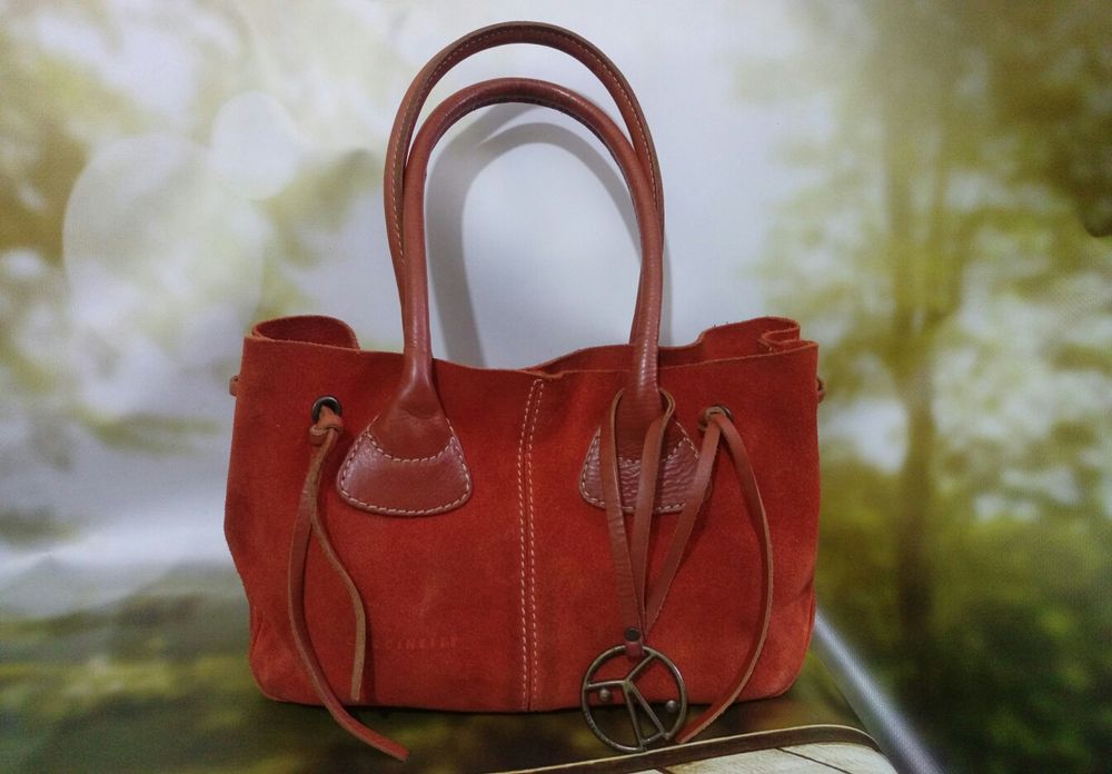 Оригінал Coccinelle шкіряна замшева сумка