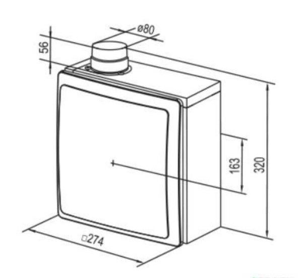 Витяжний вентилятор Вентс ВНВ-1А 80 КП