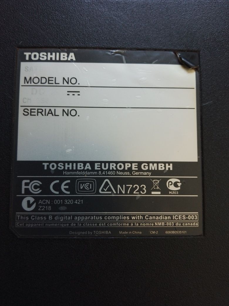 Toshiba L200 Sarellite uszkodzony