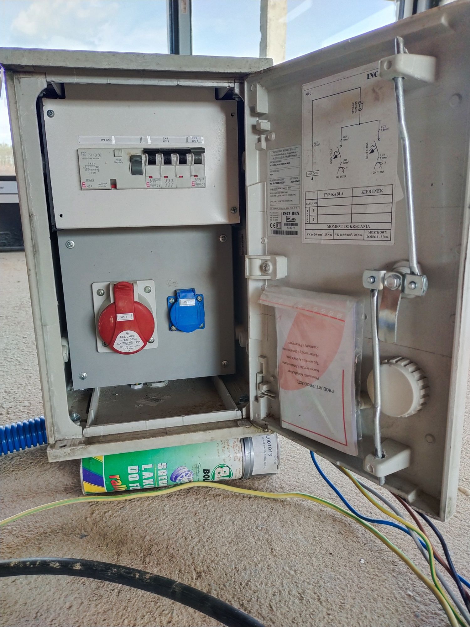 Skrzynka elektryczna tymczasowa ,rozdzielnica ,rbtka