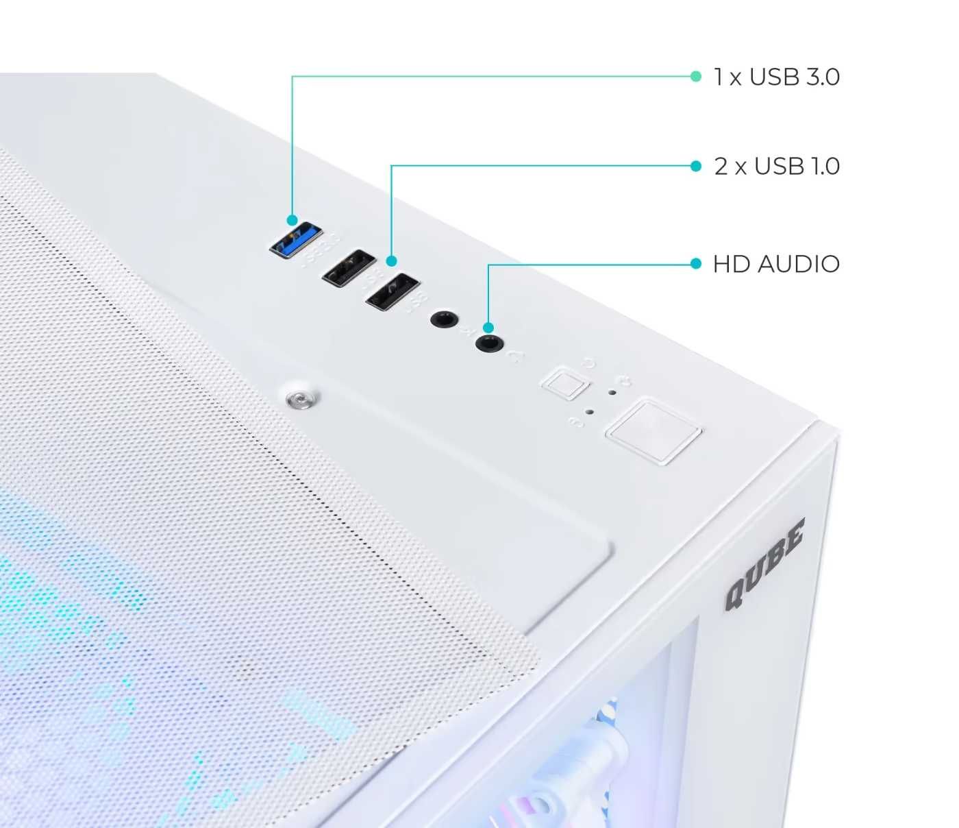 Корпус QUBE REEF ARGB White "Акваріум"