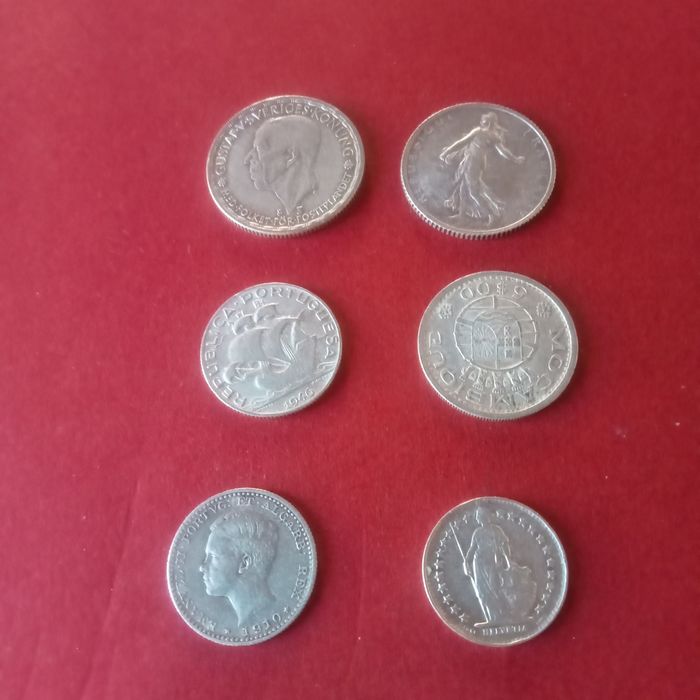 moedas em prata (6) varios paises
