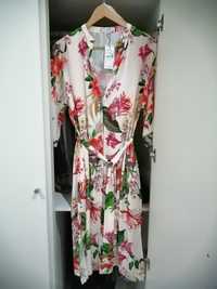 Vestido midi floral