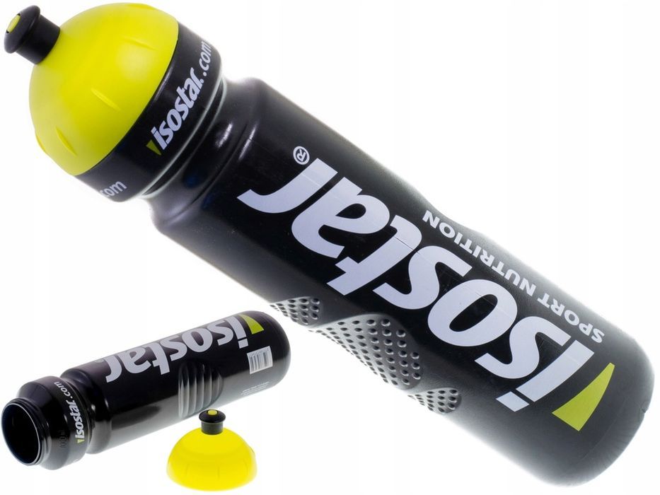 Isostar bidon 1000ml 1L rowerowy ustnikiem koszyka bidonu shaker