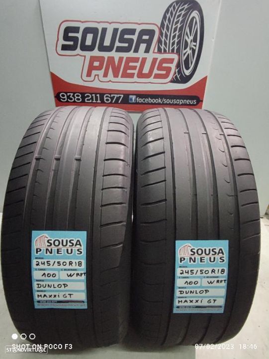 2 pneus semi novos 245-50r18 rft  dunlop -oferta da entrega 140 EUROS