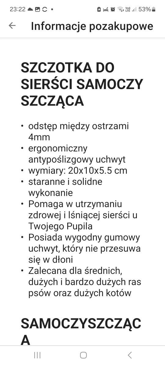 Szczotka do sierści dla psa / kota