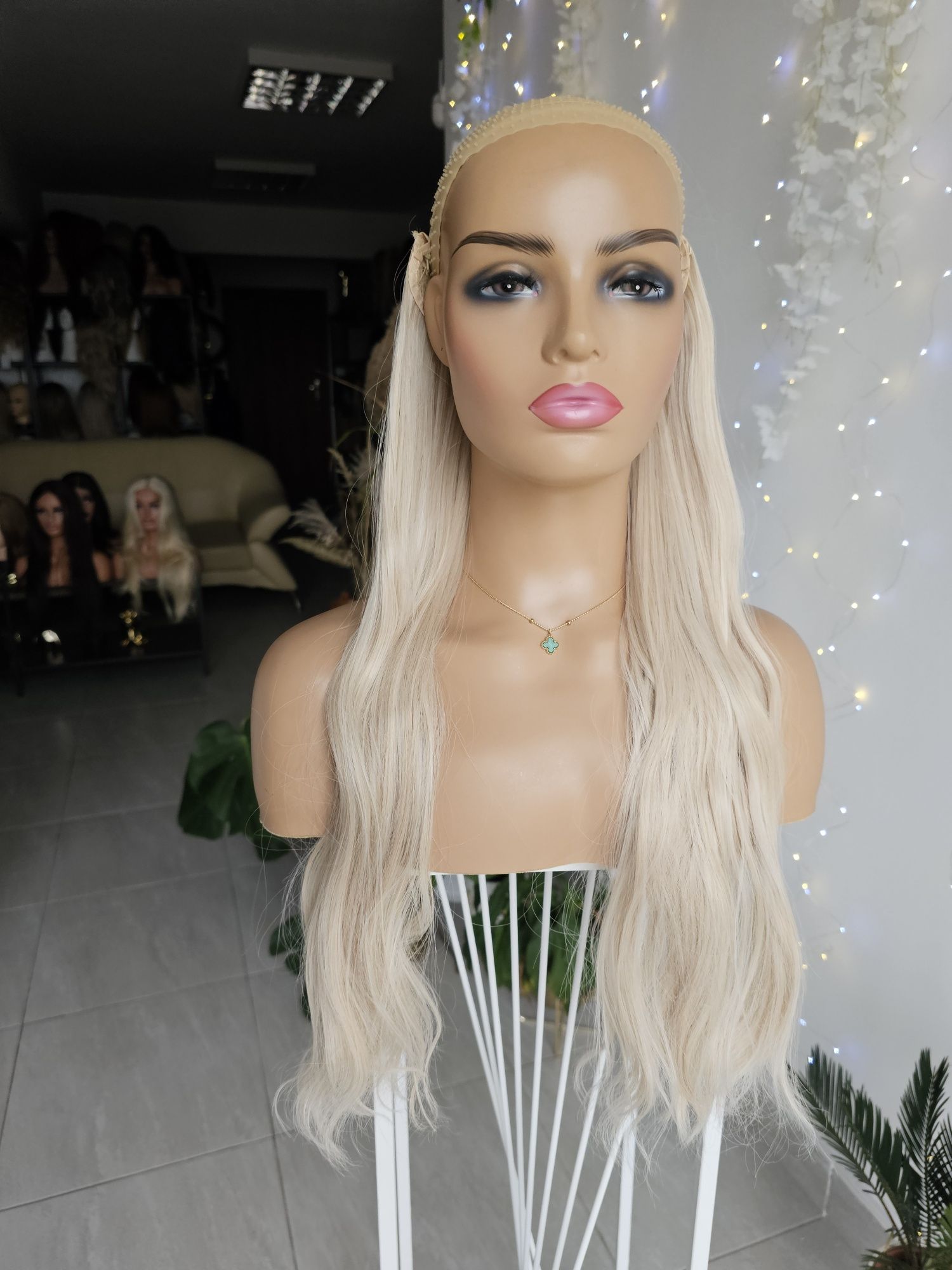Długie clip in flip in jasny blond 55 cm naturlany efekt zagęszczenia