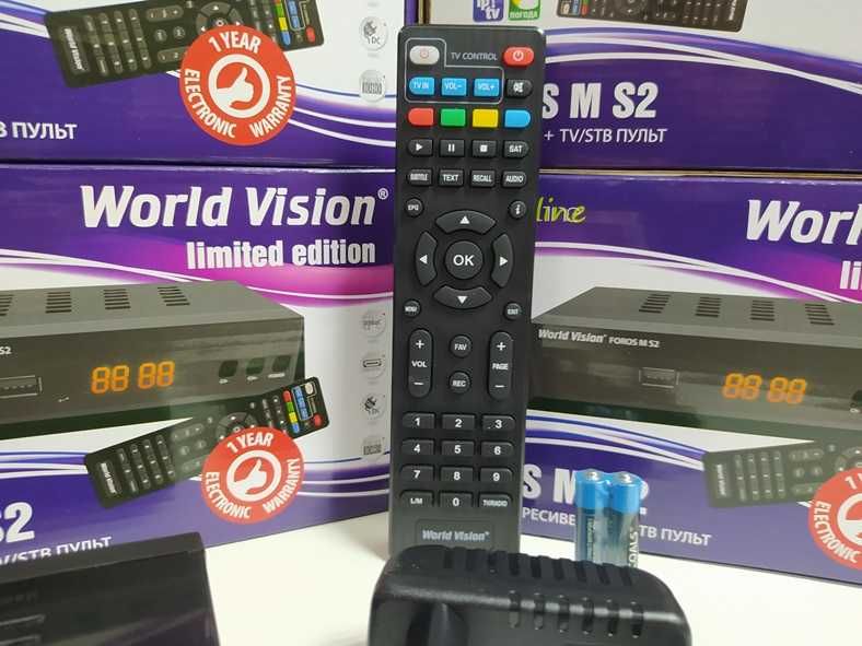 Спутниковый ресивер T2Mi WORLD VISION FOROS M S2 тюнер HD Mpeg4