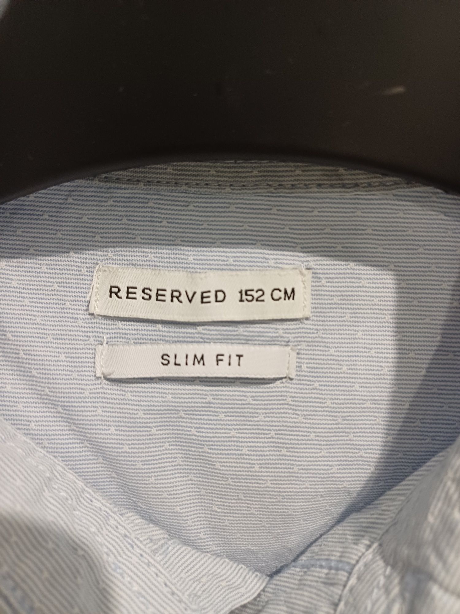 Koszula Reserved 152cm Slim Fit błękitna