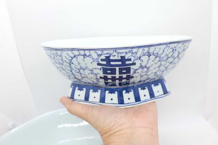 Par Covilhetes Porcelana Chinesa " Dupla Felicidade " Guangxu XX