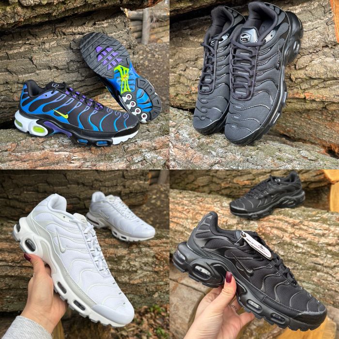 Nike Tn Plus розміри 36-46 чорні,білі,сині