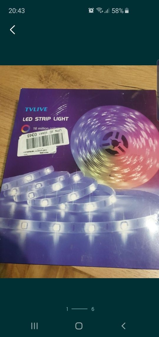 Taśma Led z pilotem kolor