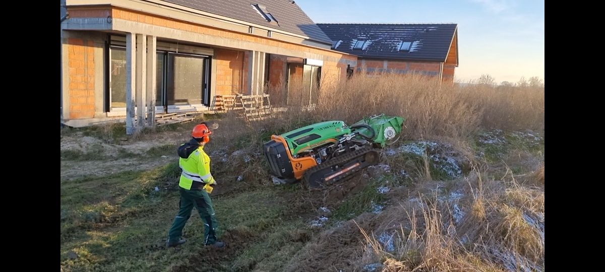 Mulczowanie nieużytków, koszenie trawy, miejsc trudnodostępnych, skarp