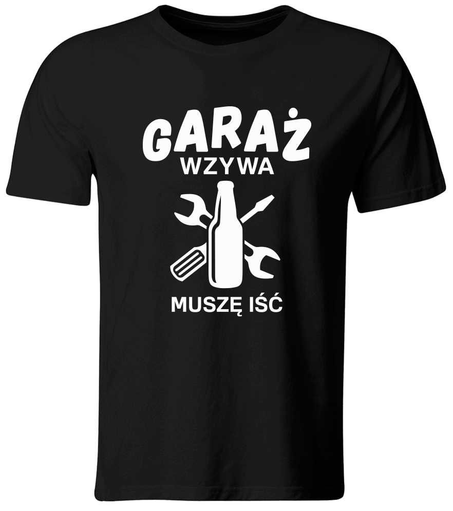 Garaż Wzywa, muszę Iść. Śmieszny t-shirt dla Mechanika, roz. L