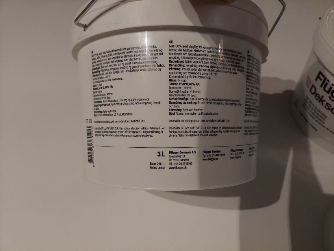 Farba Flugger dekso 5 zmywalna czarny mat, oryginalnie zamknięte