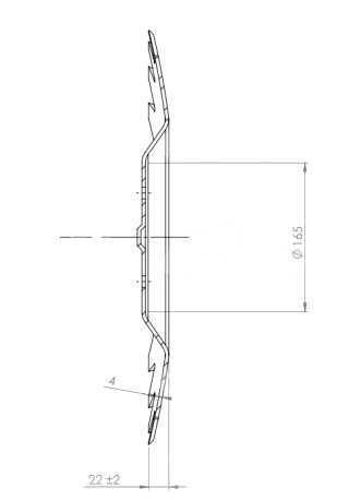 Talerz do brony UNIA 460 mm, 98x4 otwory, grubość 4 mm
