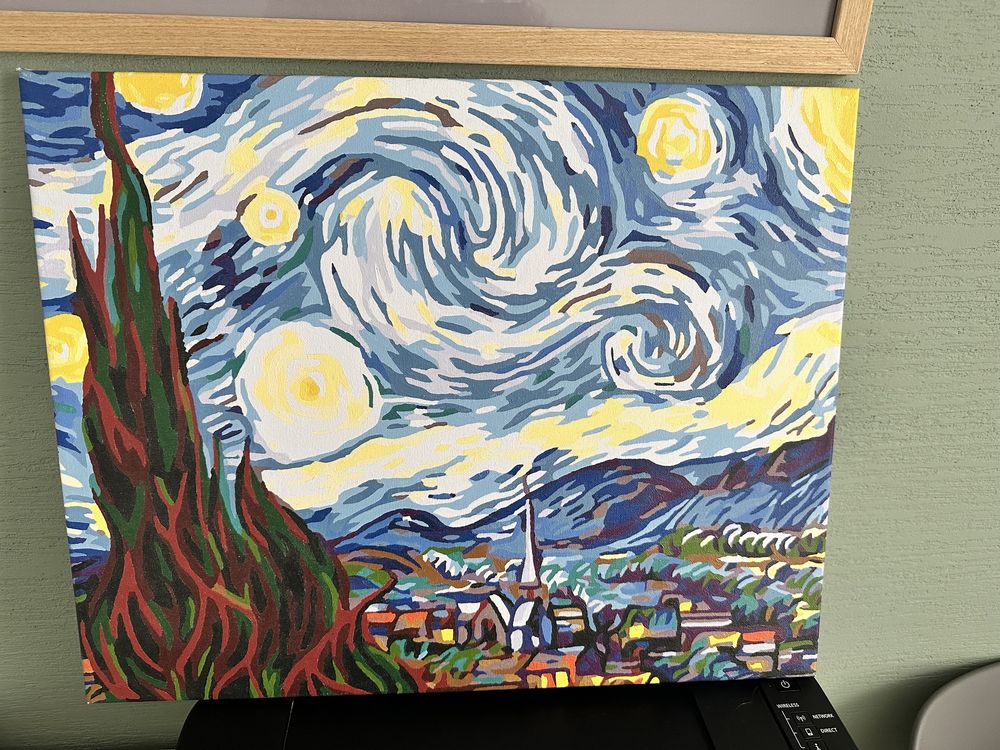 Картина «Зоряна ніч» Ван Гог 50х40 см