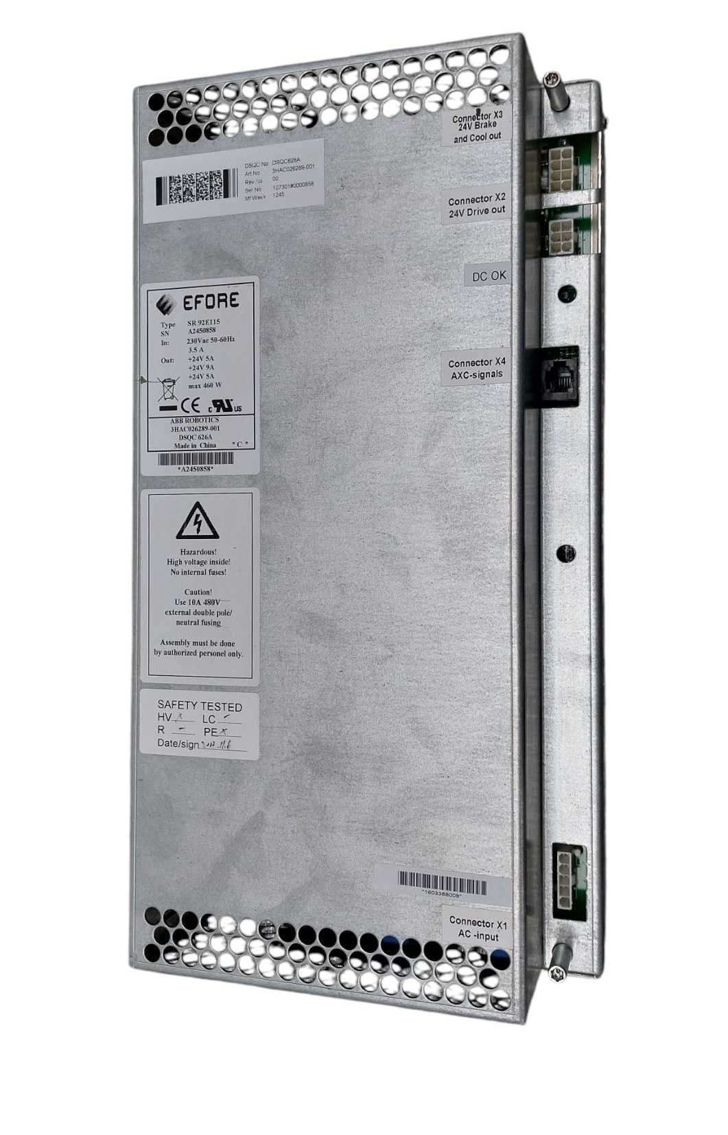 Szafa sterująca ABB DSQC626A 3HAC026289 IRC5 zasilacz 24V 460W