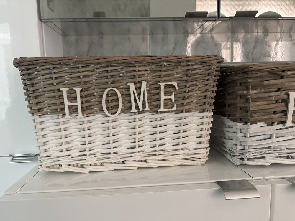Rattanowy kosz HOME ratan Boho Vintage ratan koszyk