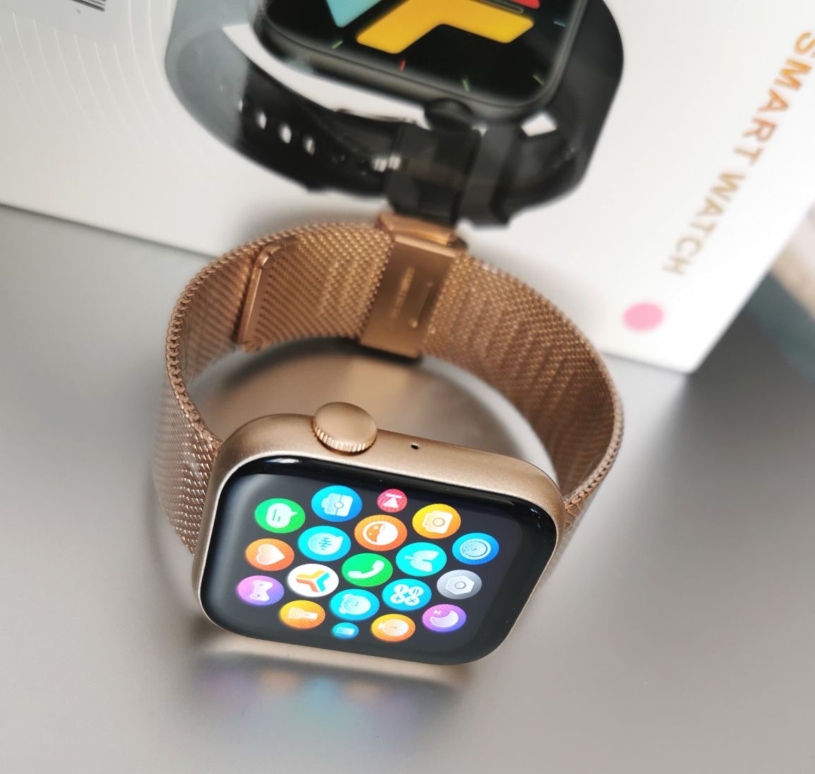 Elegancki damski smartwatch z funkcją odbierania połączeń ## Nowy ##