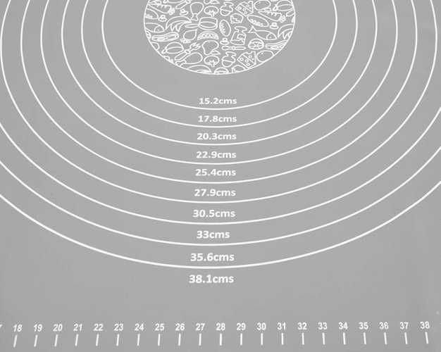 Stolnica Silikonowa z Miarami Podkładka Kuchenna Mata 64 x 45 cm