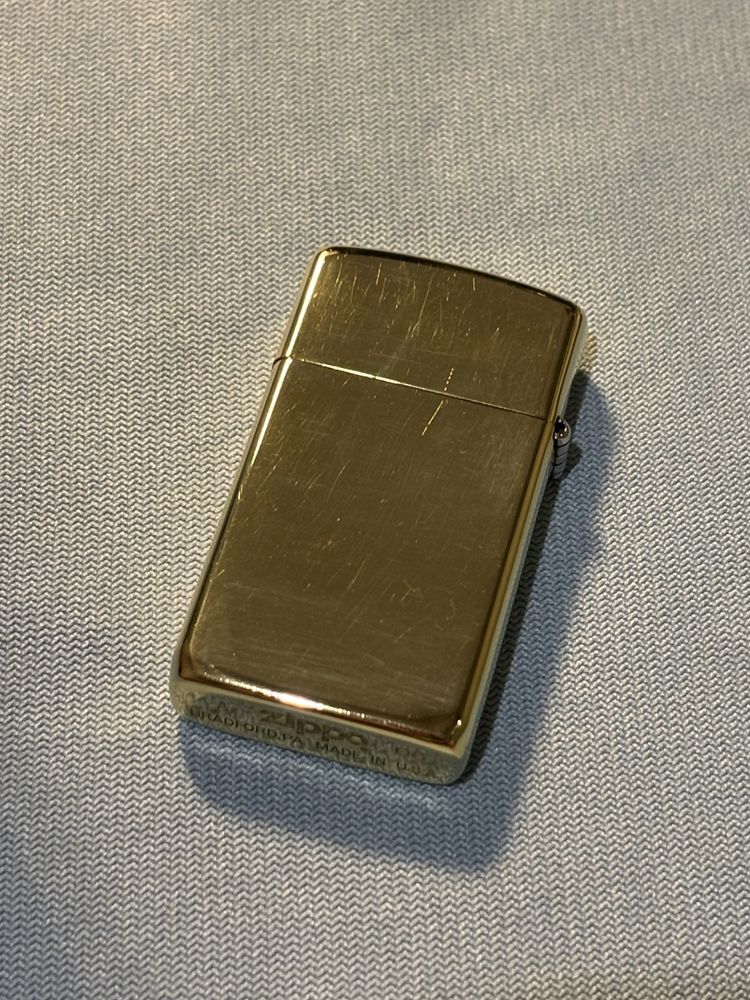 Zippo Solid Brass Slim (США, оригінал)
