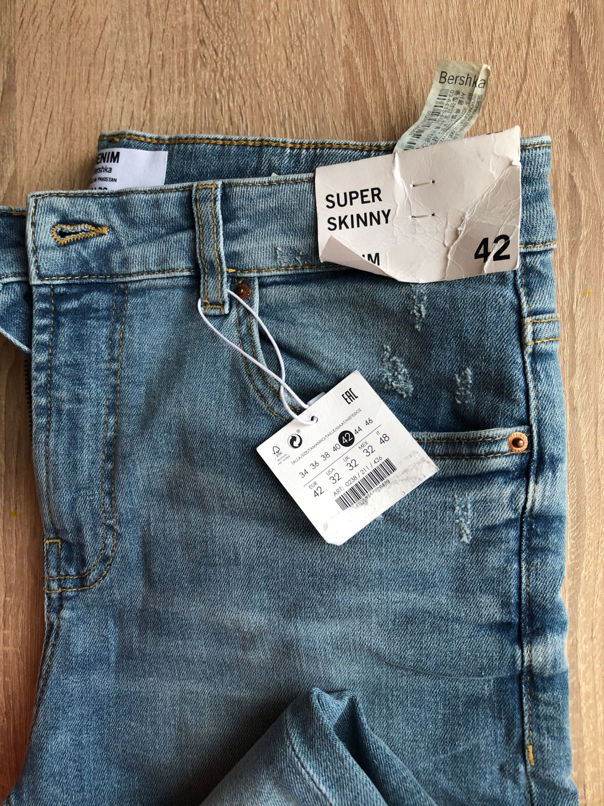 Джинси denim bershka skinny джинсы завужені скинни