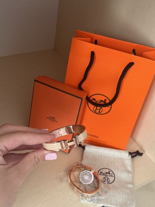 Браслет Hermes,світлий,металевий