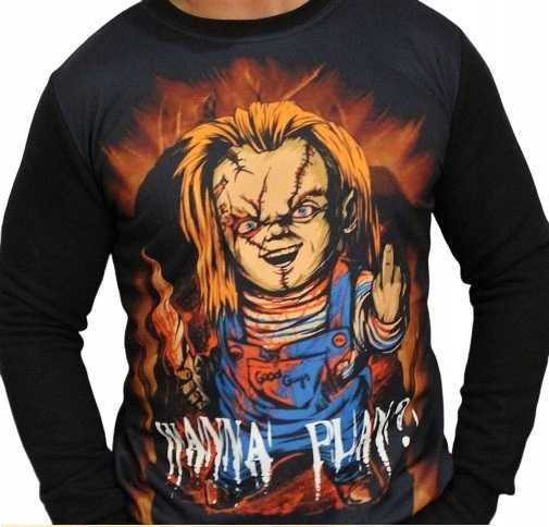 WYPRZEDAŻ !! Nowa Bluza męska Laleczka Chucky Wanna Play r. M