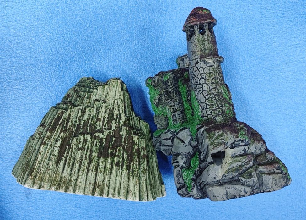 Zamek + jaskinia/grota do akwarium, ozdoby/wyposażenie