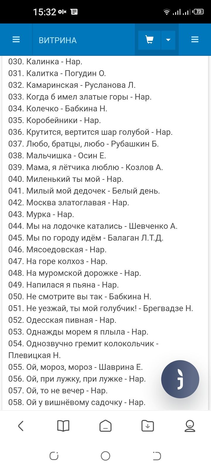 Караоке-диск "Любимые застольные" 100 песен