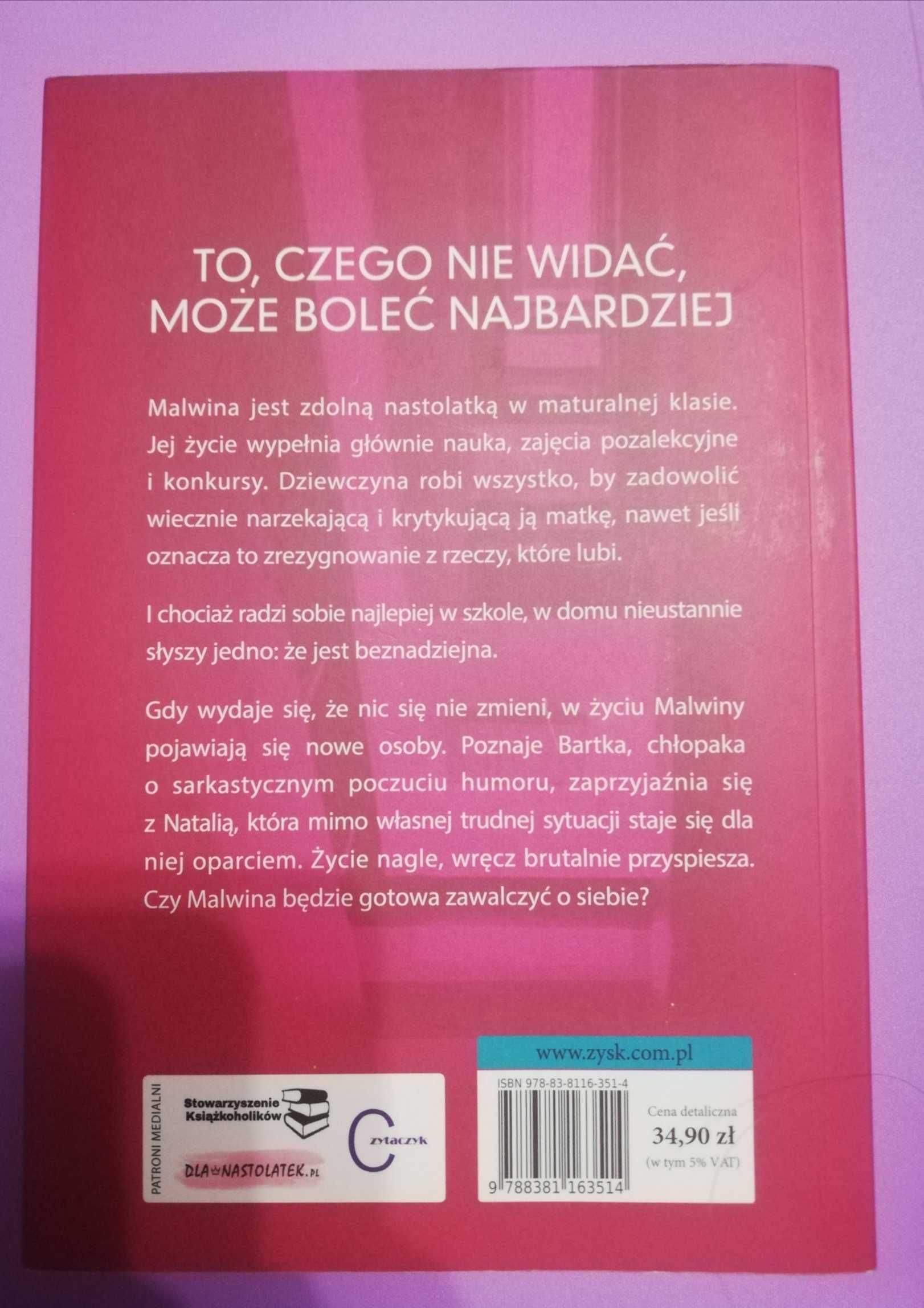 książka "To czego nie widać"