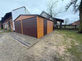 Garaż Blaszany Drewnopodobny 6x6 7x6 7x7 8x6 wiata hala domek 8x6 9x6