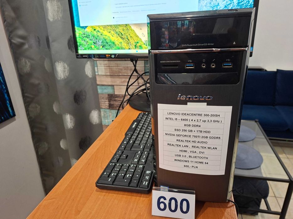 Komputer Lenovo I5 SSD GeForce Windows 11