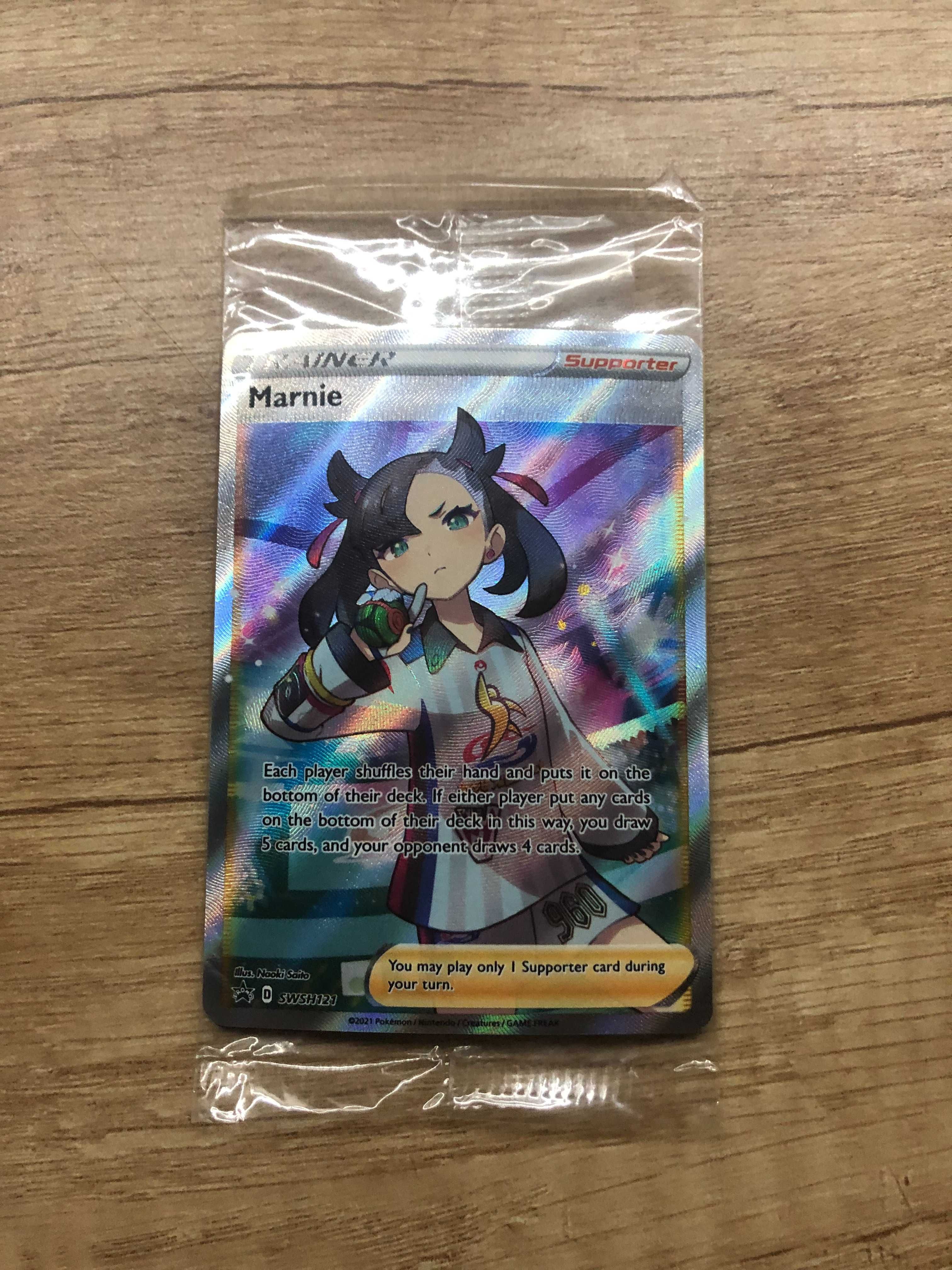 karta Pokemon Marnie (SWSH 121) sealed