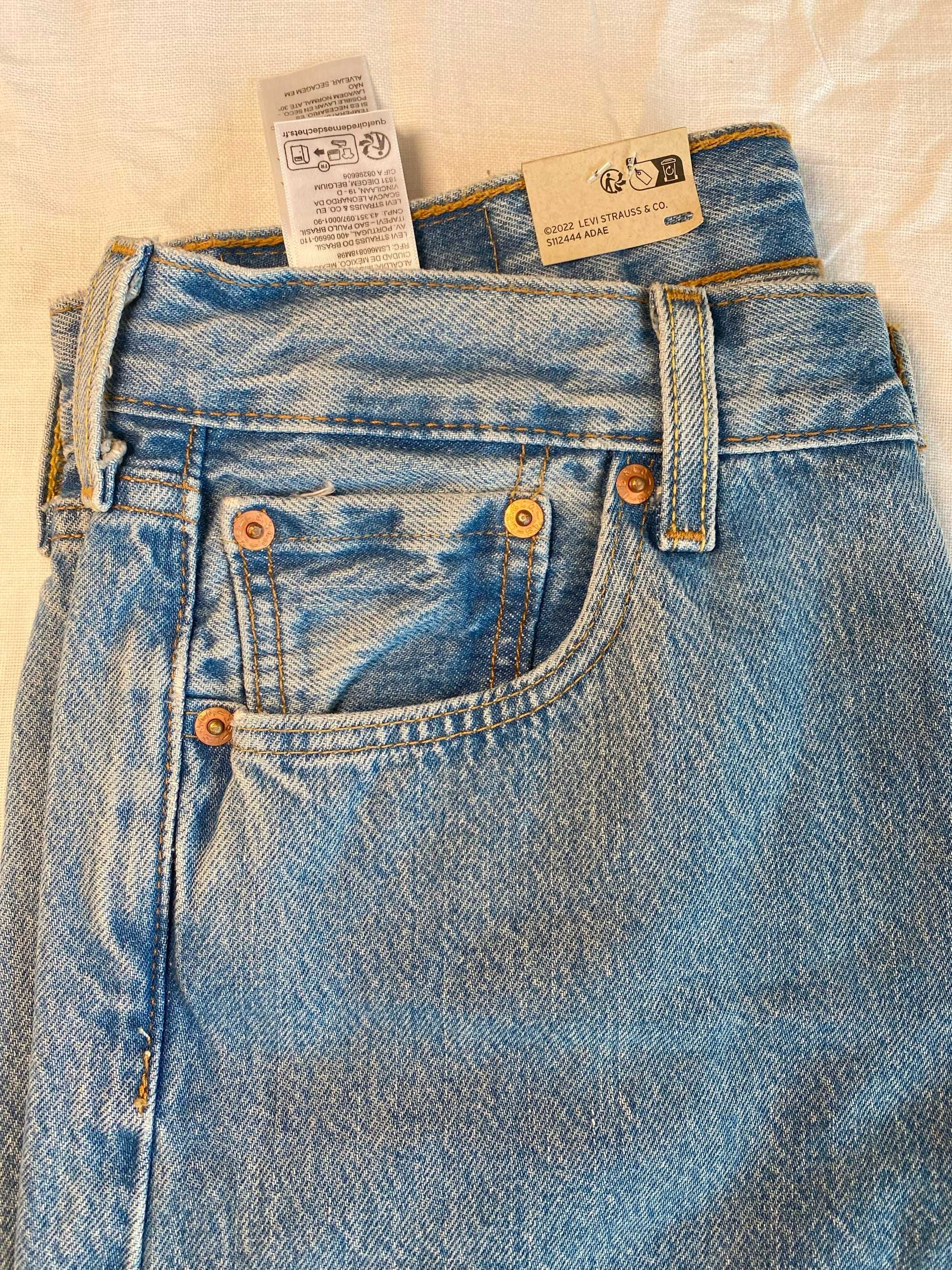 новые джинсы Levis 501 W30 (W29+) L32 Light Stonewash