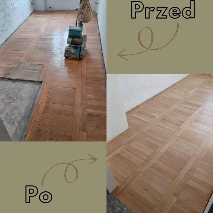 Cyklinowanie/Renowacja podłóg drewnianych/Laserowe usuwanie powłok