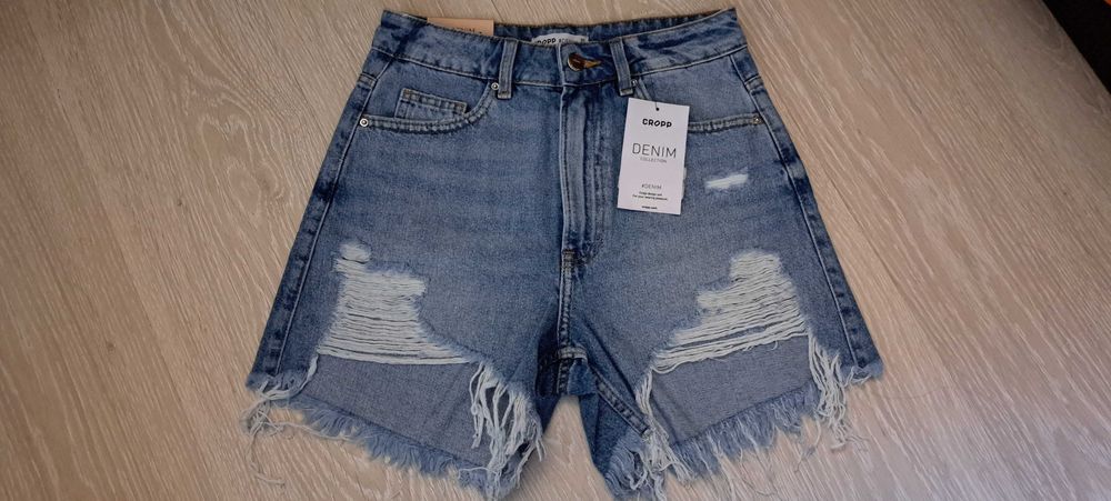 ‼️ Новые джинсовые шорты от Cropp с эффектом потертости