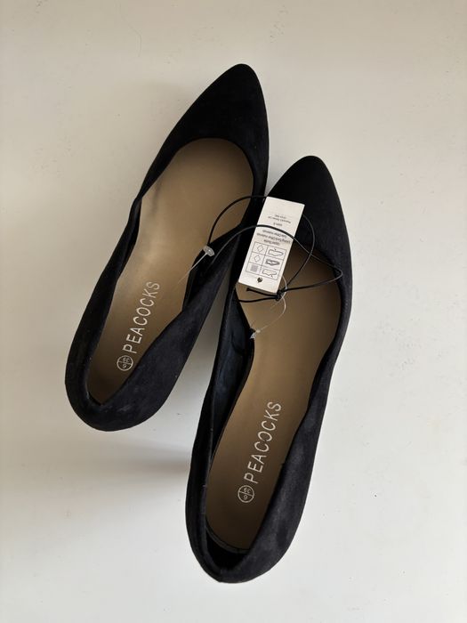 Klasyczne czarne szpilki marki Peacocks Model Antoinette  Rozmiar 39