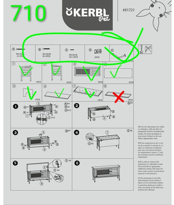 Kerbl Pet Domek dla Gryzoni Królik Świdnka Freddy 116x45x62cm BezTacki