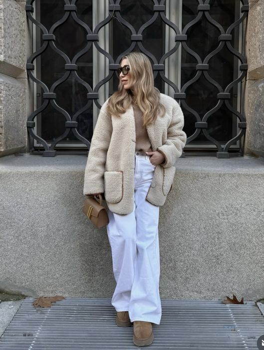 Хутряна куртка Zara  розмір M-L
