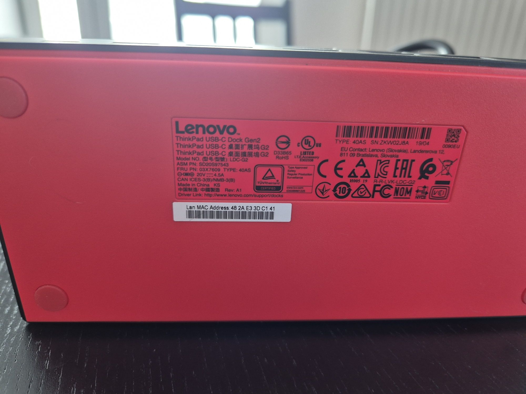 Lenovo ThinkPad USB-C Dock Gen2 40AS