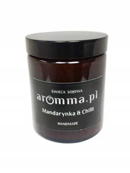 Świeca zapachowa sojowa Mandarynka & Chilli Aromma 180 ml