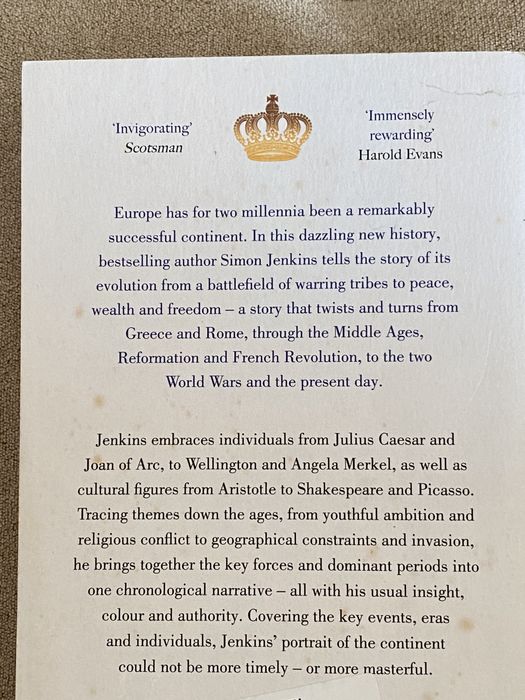 A Short History of Europe, Simon Jenkins