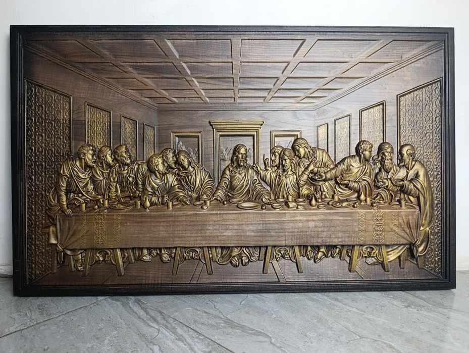 Ікона з натурального дуба 90х55см "Тайна вечеря"